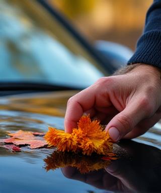 Cleaning leaves from car cowl