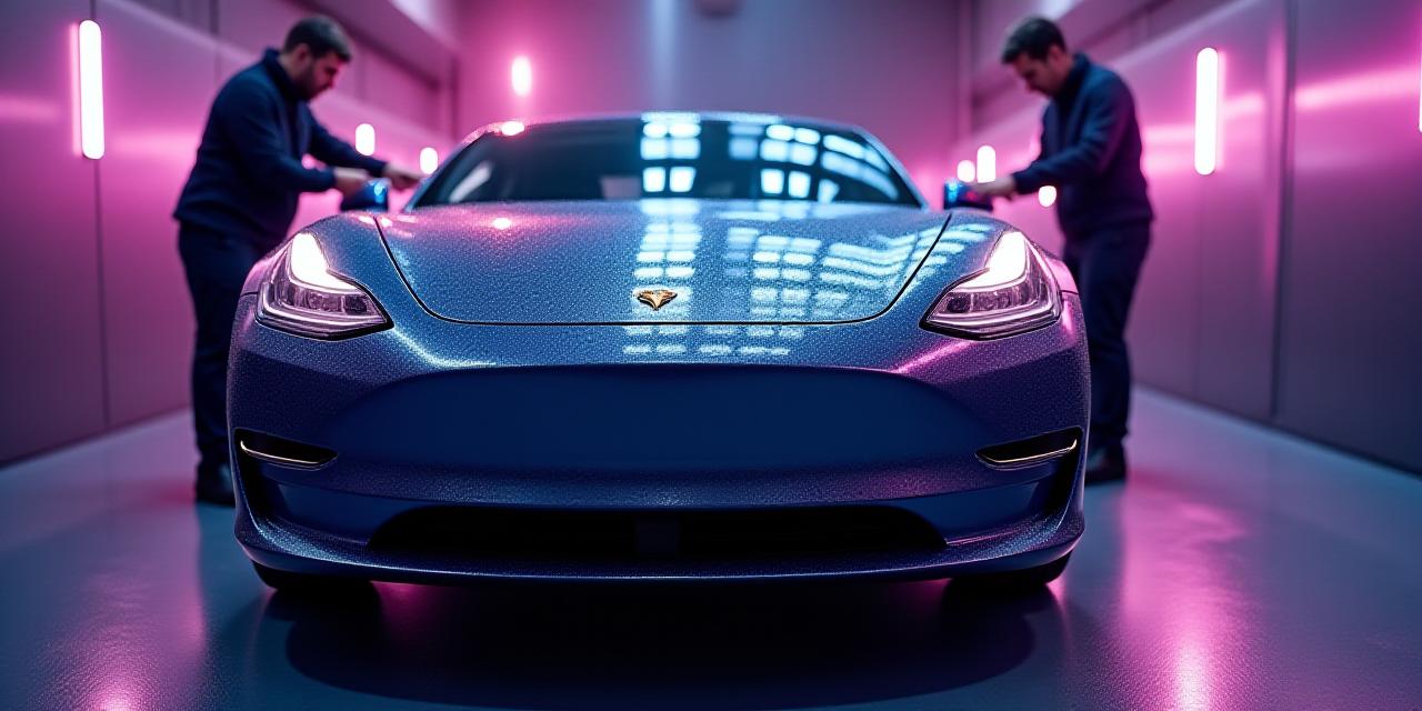 A luxury car being precisely detailed at Fitzroy Seasonal Auto Spa in Fitzroy
